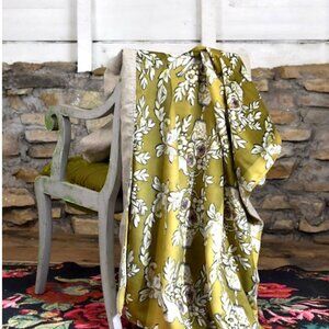 Velveteen and Linen throw